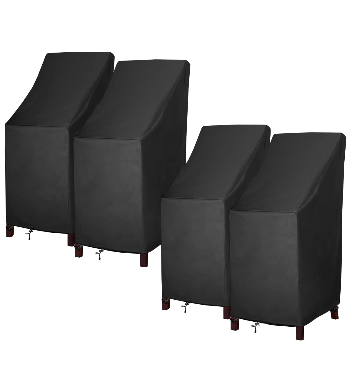 Mavincher Stackable Patio Chair Covers For Outdoor Furniture, Outdoor Chair Covers Waterproof, 600D Heavy Duty Lawn Outside Bars