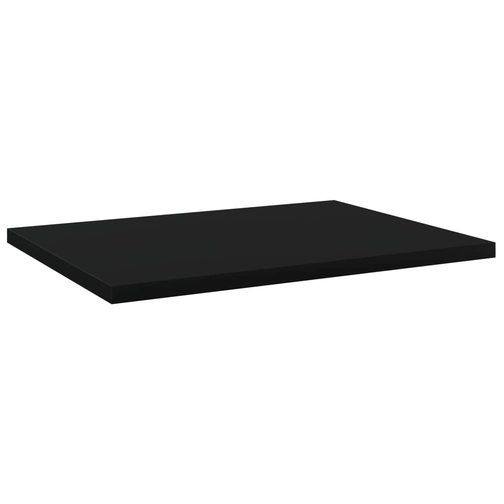 vidaXL Engineered Wood Bookshelf Boards, Set of 8, Simplistic Black Design, Compact Storage Solution, Easy-to-Clean