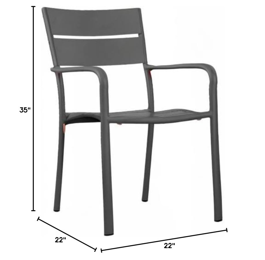 Pangea Home Miami 6Ac Gry Dining Chairs, Grey