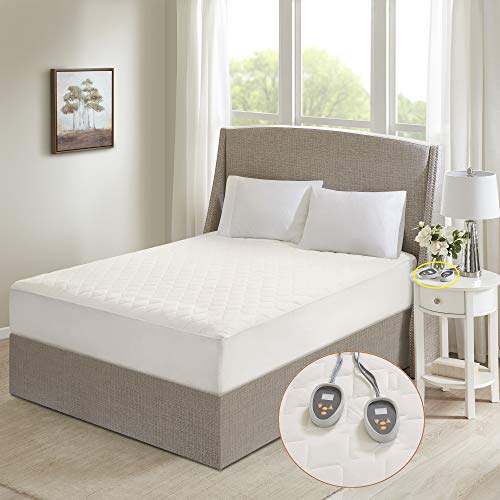 Beautyrest 100% Cotton Heated Mattress Pad, Temperature Control, Electric Bed Warmer With 18'' Deep Pocket, 20 Level Setting, Au