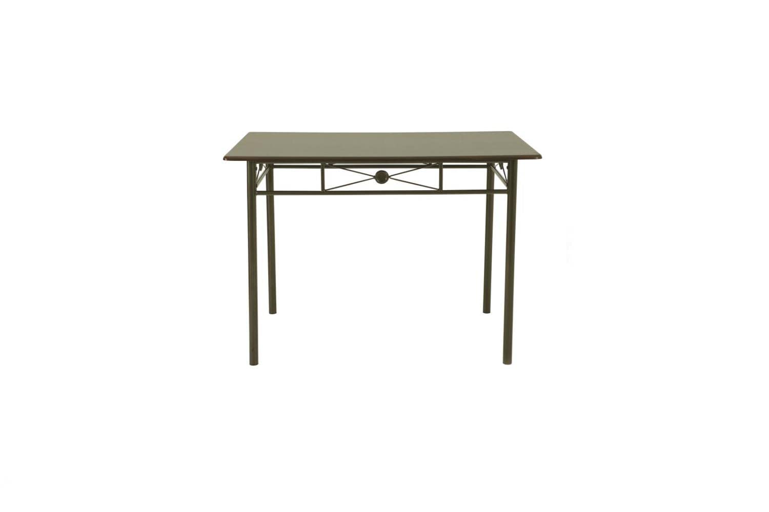 5-piece Rectangular Dining Set Dark Bronze and Walnut 100033