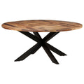 vidaXL Acacia Wood Dining Table Round Dining Room Living Room Office Furniture Modern Design Wooden Dinner Kitchen Bistro Table with Honey Finish