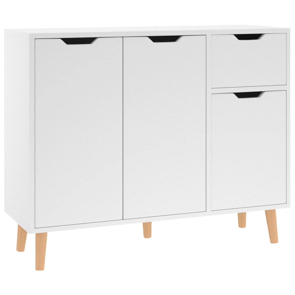 vidaXL Sideboard White 39.4&quot;x11.8&quot;x41.3&quot; Chipboard