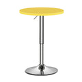 Monibloom Bistro Pub Table Round Bar 27.5'- 36' Height-Adjustable Cocktail Table With 23.5 Inch Table Top For Dining Room Home Kitchen Patio Bistro (Yellow)
