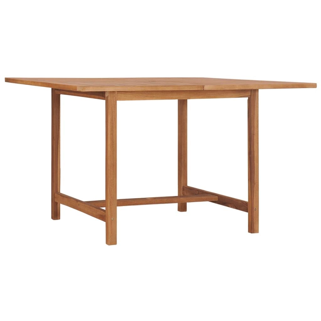 vidaXL Solid Teak Wood Patio Dining Table - Classic Square Design with Water-Based Finish, Suitable for Indoor/Outdoor Use, Strong and Weather Resistant, 43.3"x43.3"x29.5"