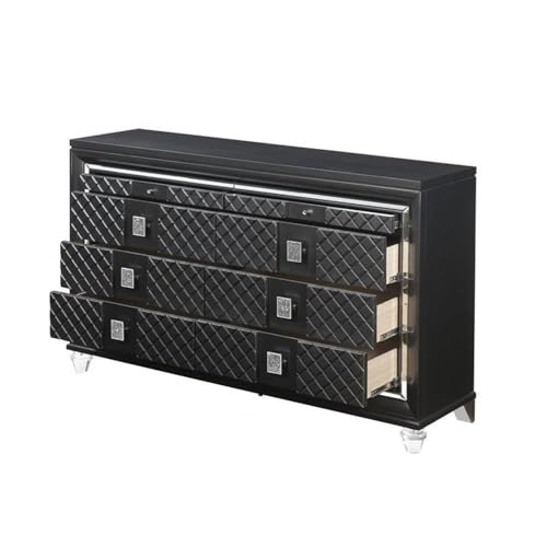 Acme Sawyer 8-Drawer Wooden Dresser In Metallic Gray