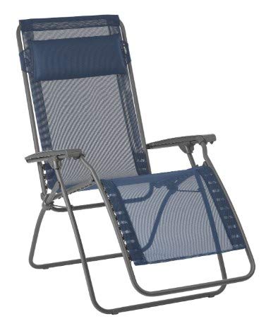 HomeRoots Metal, Other 26.8&quot; X 64.2&quot; X 44.9&quot; Ocean Powder Coated Multi-Position Folding Recliner