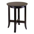Ergode Deluxe Wood Sasha Accent Table | Sleek Curved Design | Ample Storage | Black Finish | Multiple Finishes Available | Assembly Hardware Included | 20" W x 20" D x 27" H (92019-VV)