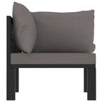 vidaXL Sectional Corner Sofa with Left Armrest for Indoor/Outdoor - Durable and Weather-Resistant Poly Rattan in Anthracite