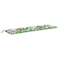 vidaXL Garden Bench Cushion Multicolor- Large Polyester Bench Pad with Bird, Leaves, and Flowers Pattern - Ideal for Outdoor/Ind