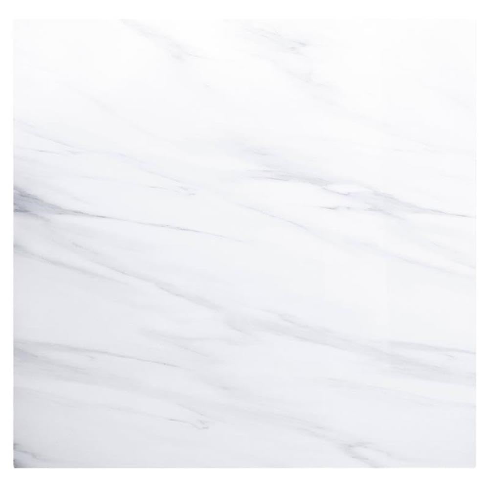 Acme Yabeina Artificial Marble Square Top Dining Table in White and Gray Oak