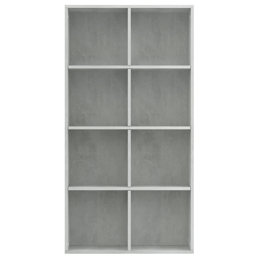 vidaXL Book Cabinet, Sideboard Bookshelf, Wall Bookcase for Office Living Room, Decorative Standing Shelves, Modern, Concrete Gray Engineered Wood