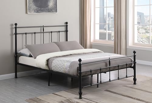 Coaster Home Furnishings Novak Traditional Metal Full Size Open Frame Bed Frame Platform Bed 48-inch Headboard Matte Black 316001F