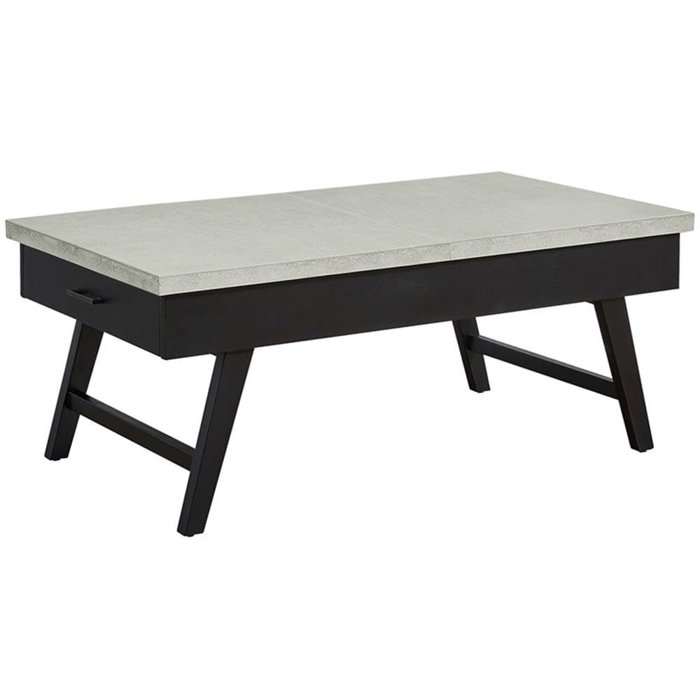 Progressive Furniture Jackson II Lift-Top Cocktail Table, Concrete Gray/Black