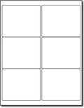 White Removable Labels - Shipping Label Size 4' X 3 1/3' - 6 Per Sheet - For Inkjet/Laser Printers - 25 Sheets / 150 Labels