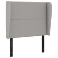Vidaxl Fabric Headboard With Ears, Light Gray, Quality Engineered Wood - Solid Larch Wood Construction, Easy To Install And Versatile Size