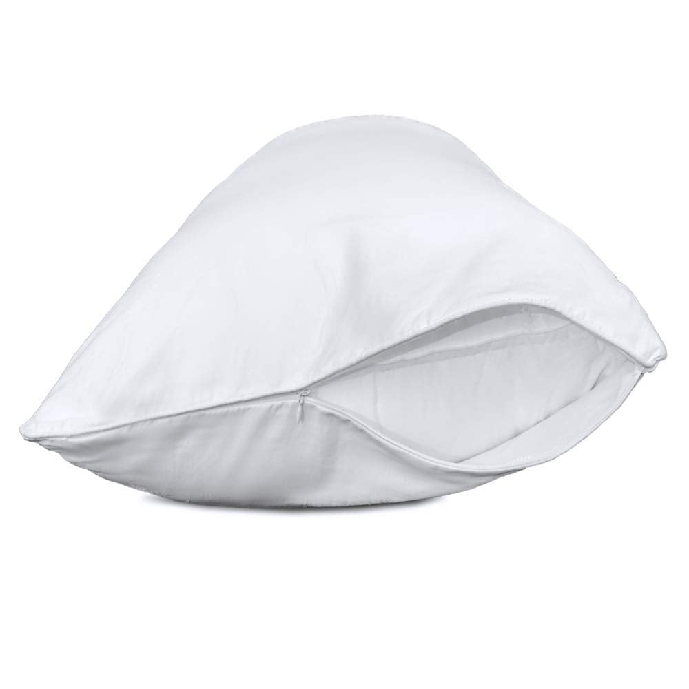 Precoco Pillow Cases Standard Size Set Of 2 | 100% Cotton White Pillowcases Standard With 600 Threads | Stable Pillow Covers Wit