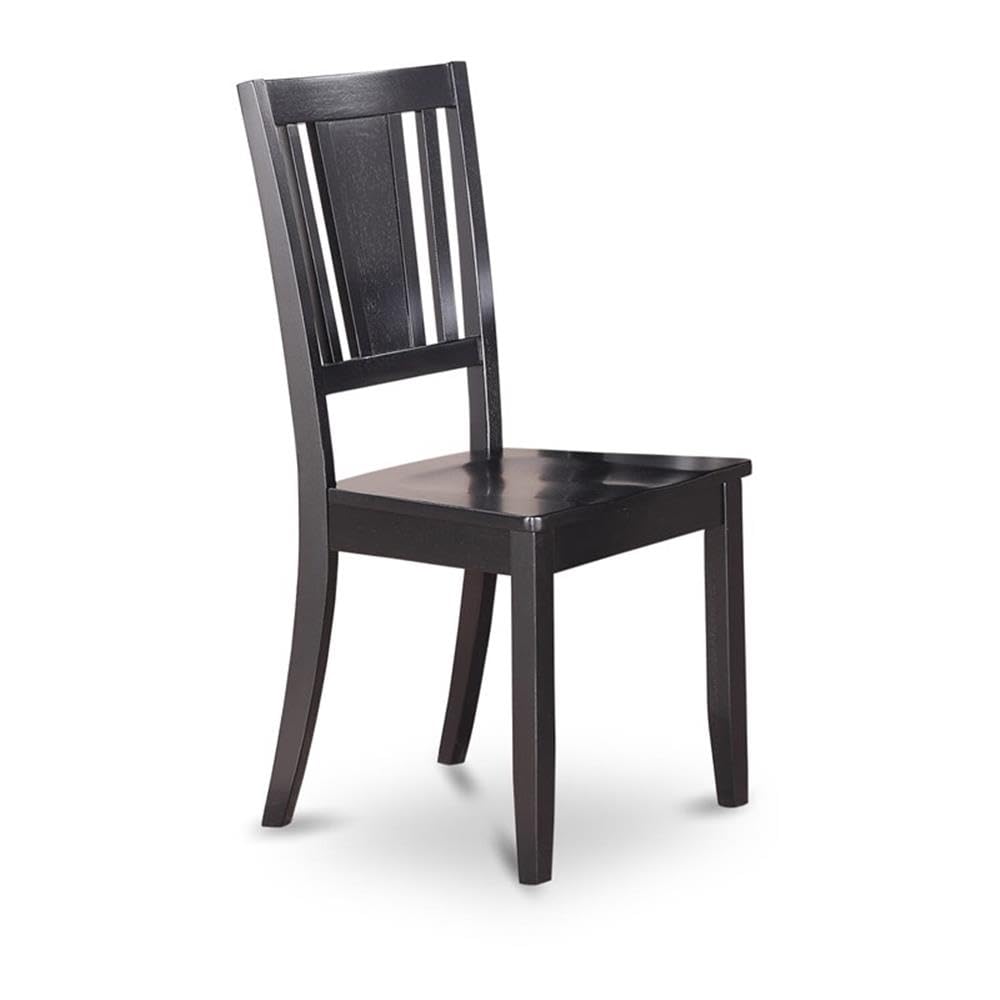 East West Furniture Amdu5-Bch-W 5 Piece Dining Room Table Set Includes A Round Kitchen Table With Pedestal And 4 Dining Chairs, 36X36 Inch, Black & Cherry