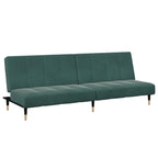 vidaXL 2 Seater Sofa Bed with Footstool Dark Green Velvet