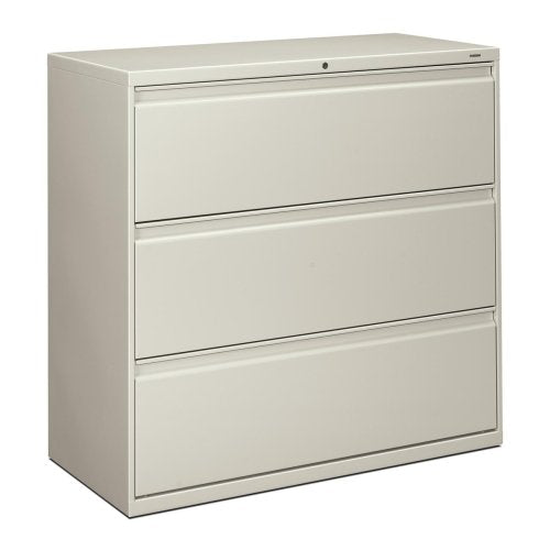 Hon 800 Series Lateral Files W/ Locks-3-Drawer Lateral File,42&quot;X19-1/4&quot;X40-7/8&quot;,Light Gray