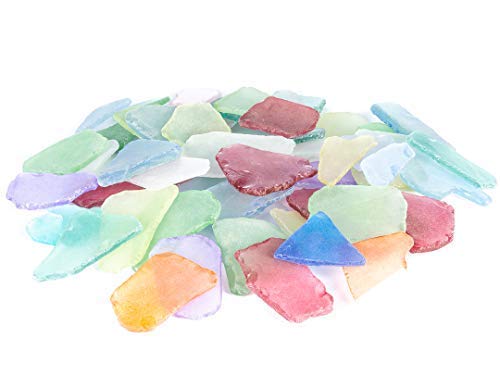 Nautical Crush Trading Sea Glass Craft - 11 Ounces Large Assorted Mix - Beach Glass Craft - Sea Glass D  Cor - Sea Glass Vase Fi