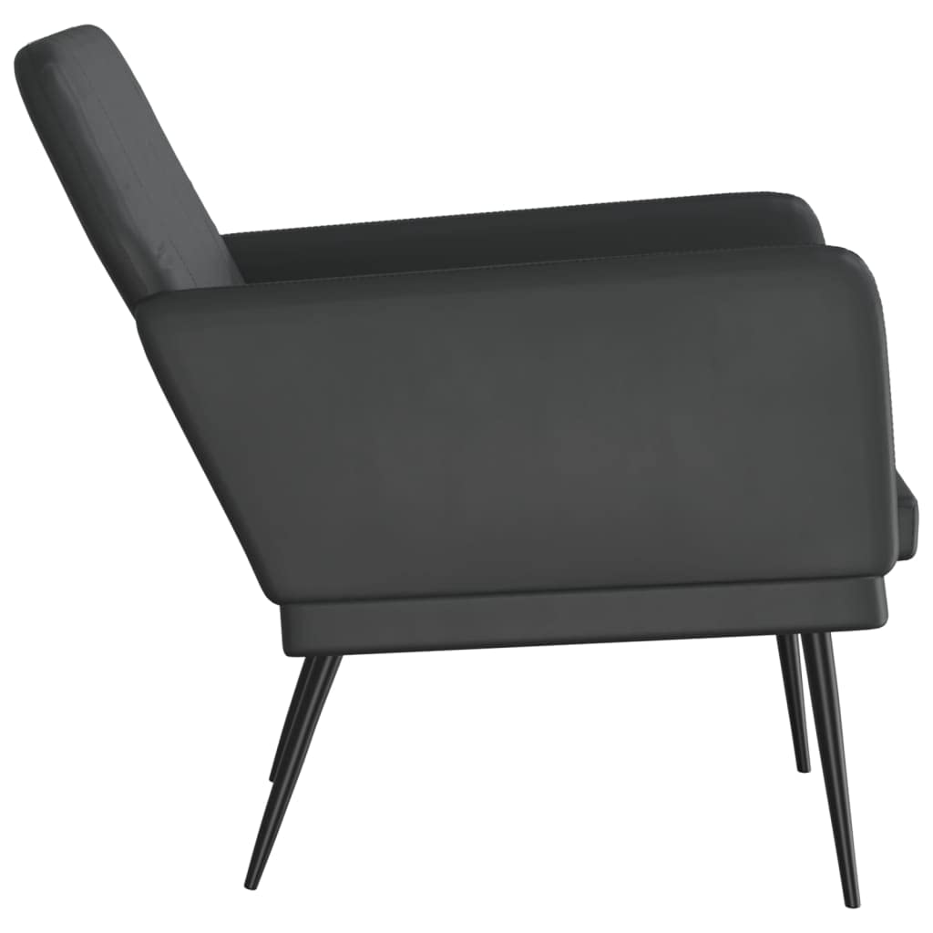Bussandri Exclusive - Armchair 61x78x80cm artificial leather black