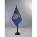 Montana Table Flag 4' X 6' - Us State Of Montana Desk Flag 15 X 10 Cm - Black Plastic Stick And Base - Az Flag