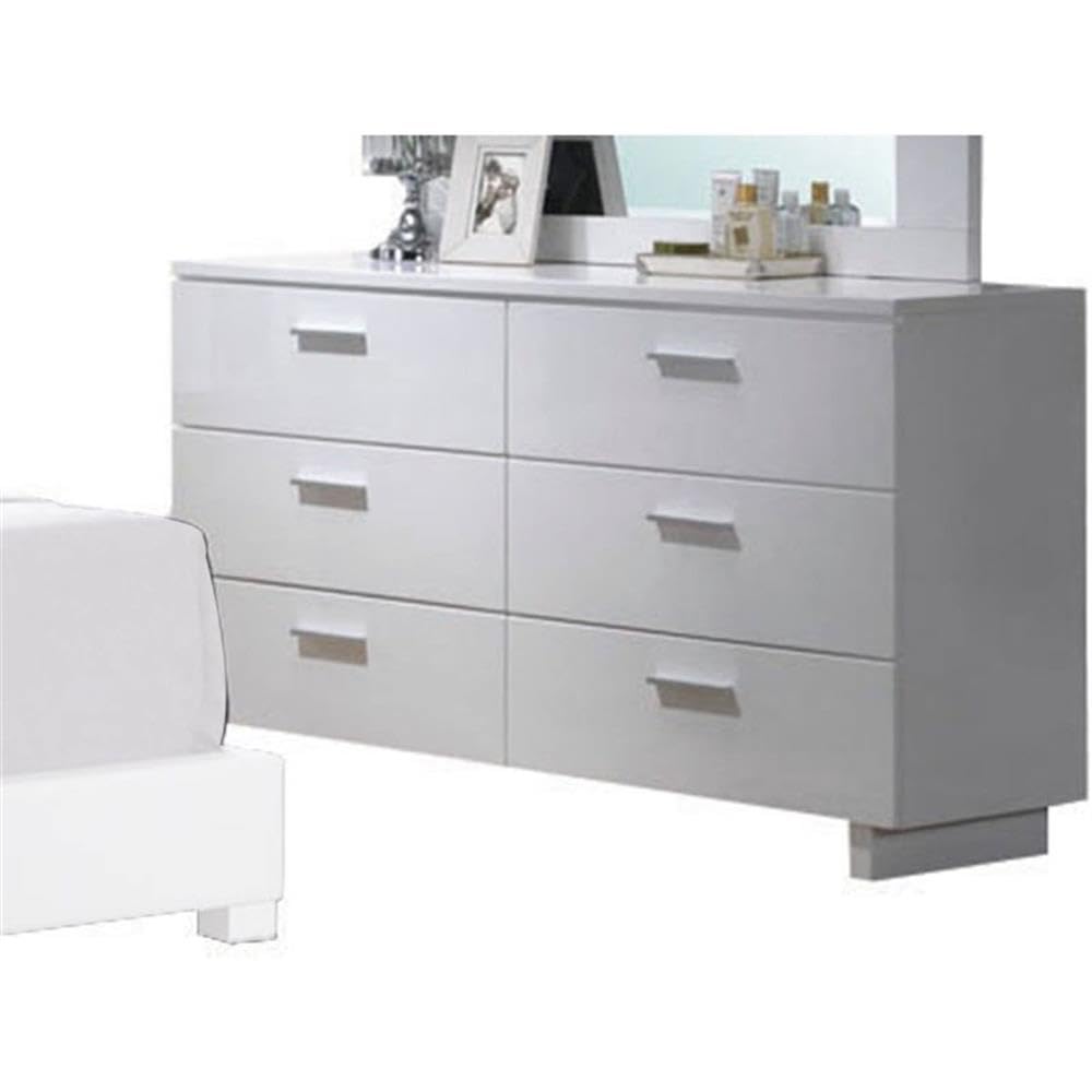 Acme Lorimar 6 Drawer Dresser In White