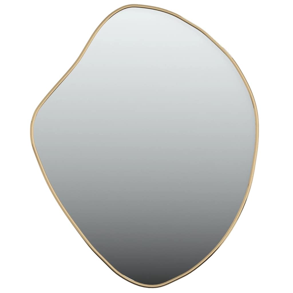 vidaXL Gold Wall Mounted Mirror - Clear Glass Vanity Mirror with PVC Frame - Suitable for Bedroom, Living Room, Bathroom.