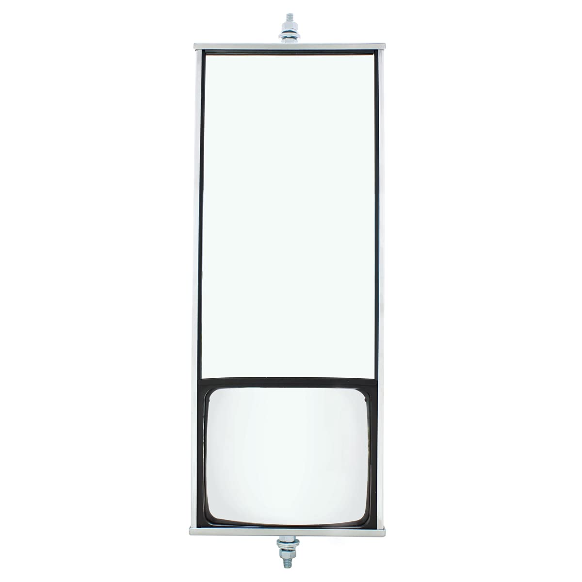 United Pacific 60008 Stainless Steel 6 X 16 West Coast Mirror With Convex Mirror, Chrome