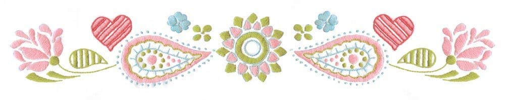 Design Works Crafts Tobin, 20' X 30' Stamped Pillowcases For Embroidery, Paisley Heart