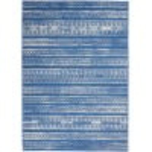 HomeRoots Light Blue Ivory 100% Polypropylene 4â?? x 6â?? Light Blue and Ivory Distressed Area Rug