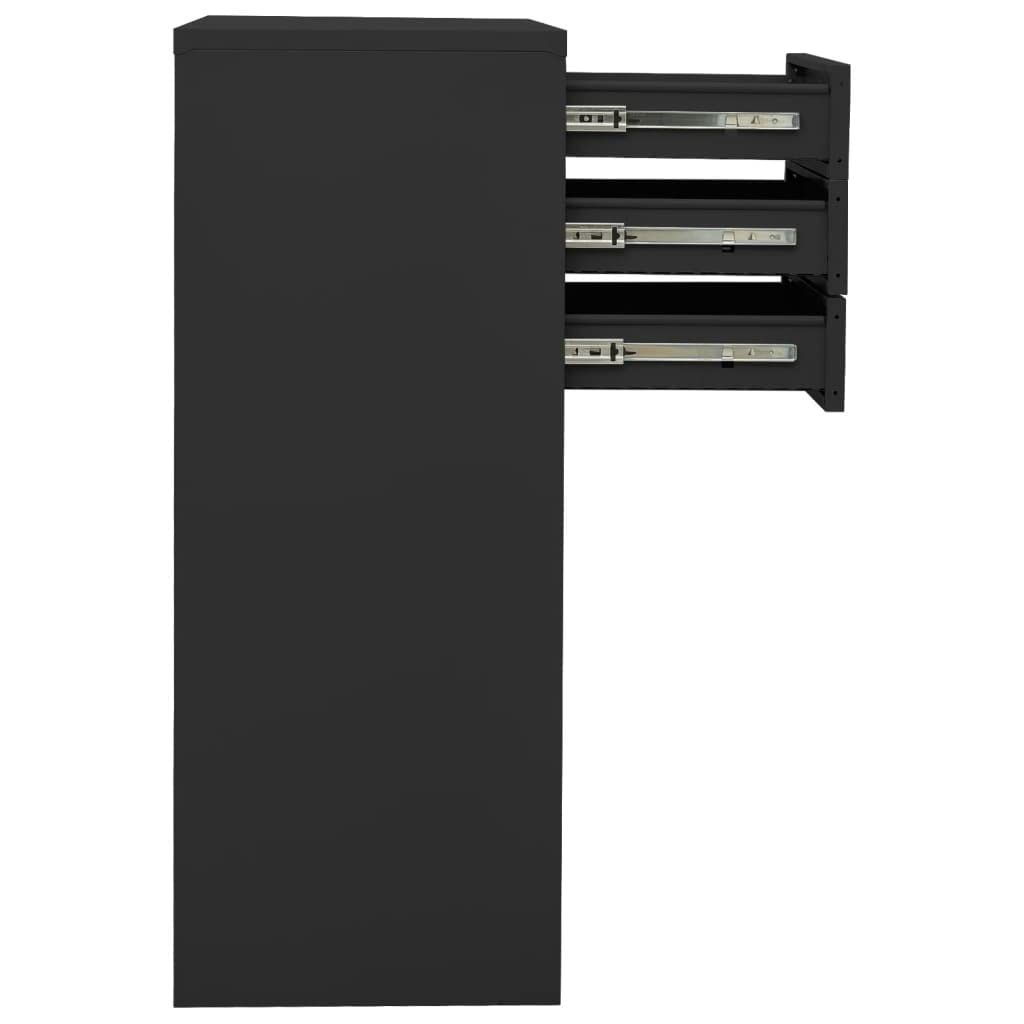 Vidaxl Office Cabinet Anthracite 35.4"X15.7"X40.2" Steel