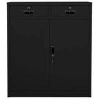 vidaXL Office Cabinet Black 35.4"x15.7"x40.2" Steel
