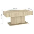 vidaXL Coffee Table Home Living Room Office Furniture Accent Couch Center Side End Sofa Coffee Table Desk Sonoma Oak Engineered Wood
