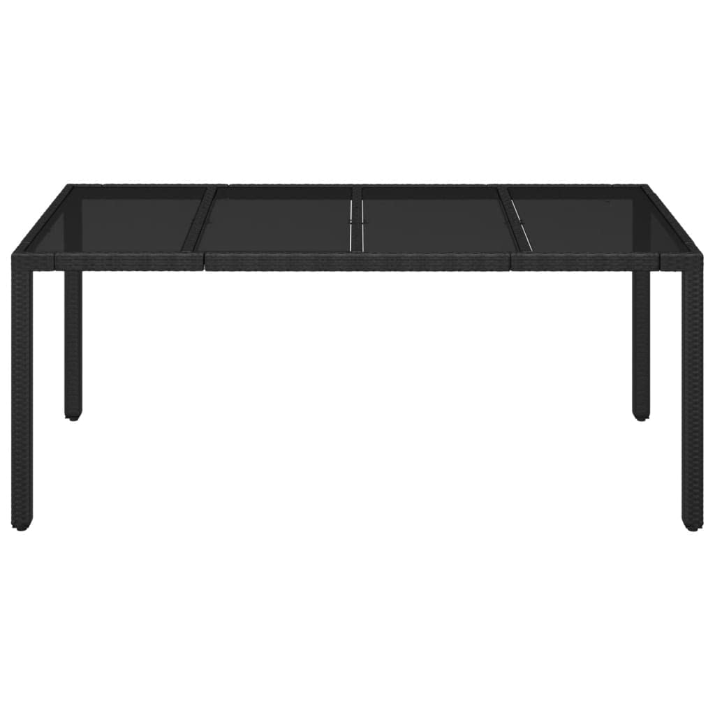 vidaXL Patio Table with Rectangular Glass Top