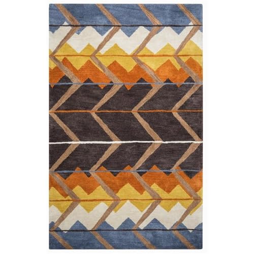 Rizzy Home Alora Decor Pueblo 8' X 10' Southwest Tribal Multi Blue Off White Gold Rust Rug