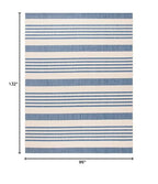 Safavieh Courtyard Collection Area Rug - 8' X 11', Beige & Blue, Non-Shedding & Easy Care, Indoor/Outdoor & Washable-Ideal For P