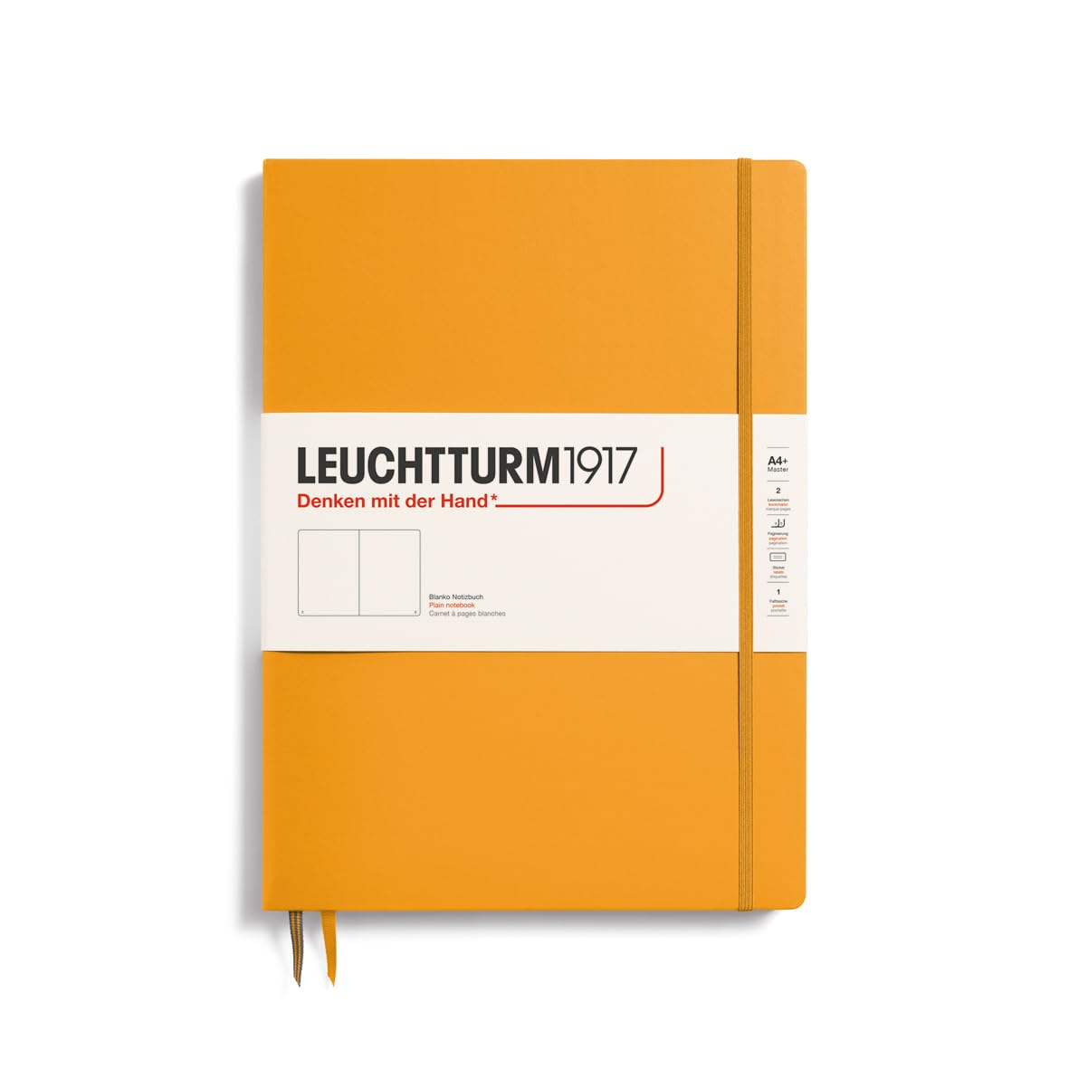 Leuchtturm1917 - Notebook Hardcover Master Slim A4+ - 123 Numbered Pages For Writing And Journaling (Rising Sun, Plain)