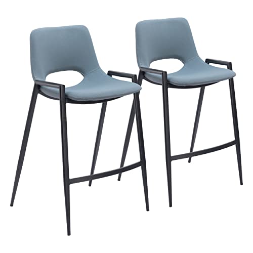 Zuo Desi Counter Stool Blue
