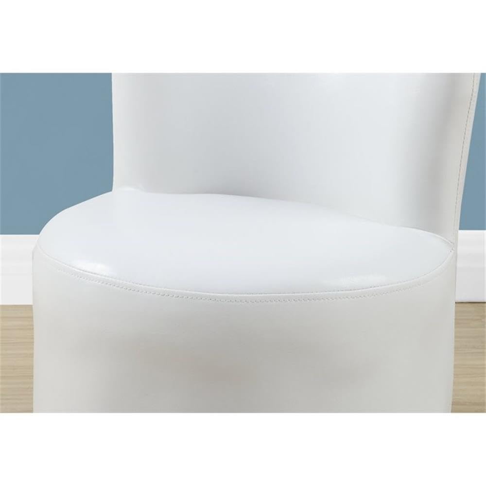 Monarch Specialties 8153, Accent, Kids, Upholstered, Pu, White, Contemporary, Modern Juvenile Chair Swivel Leather-Look, 16.25' L x 17.75' W x 18.5' H