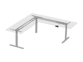 SitStand Desk, LShapr, Frame Only, 3Motor, Gray