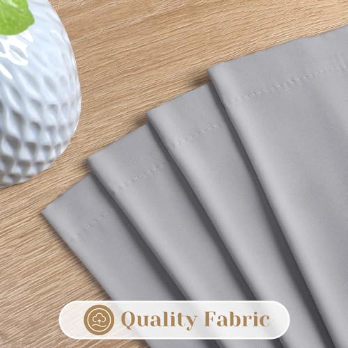 Homeideas Non-See-Through Light Grey Privacy Sheer Curtains 52 X 96 Inches Long 2 Panels Sheer Curtains Light Filtering Window Curtains Drapes For Bedroom Living Room