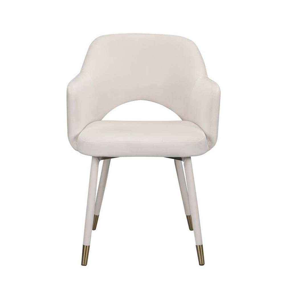 Acme Applewood Accent Chair in Cream Velvet & Gold