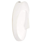 HomeRoots Round Matte White Glaze Finish Ceramic Face Wall Sculpture