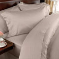 Elegance Linen  Wrinkle-Free- 1500 Thread Count Full/Queen Size Egyptian Quality 3Pcs Duvet Cover, Beige/Tan