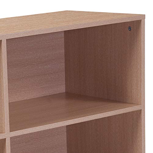 Flash Furniture Dudley 4 Shelf 29.5&quot;H Open Bookcase Storage In Oak Wood Grain Finish