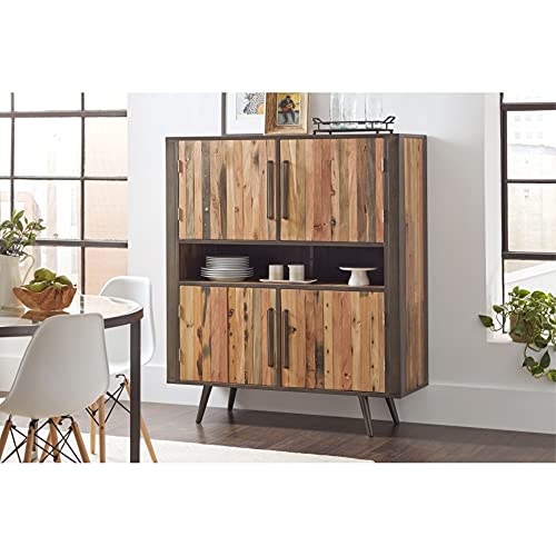 HomeRoots Modern Rustic Double Decker Accent Cabinet