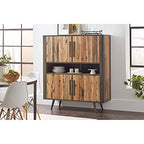 HomeRoots Modern Rustic Double Decker Accent Cabinet