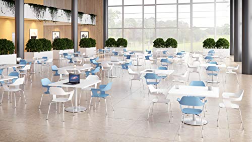 KFI Seating 2500CH Julep Series Stack Chair with Flex Poly Shell, Black